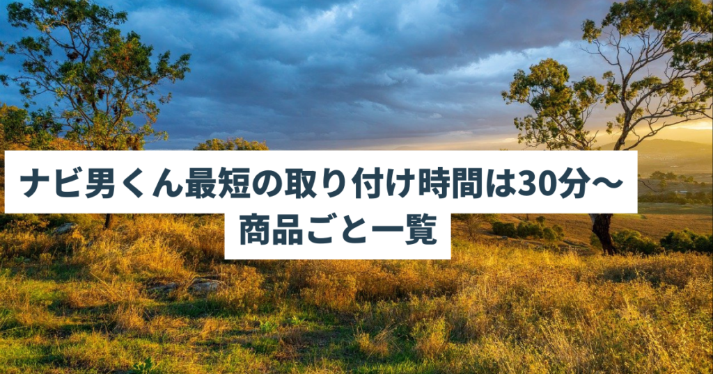 ナビ男くん最短の取り付け時間は30分～　商品ごと一覧